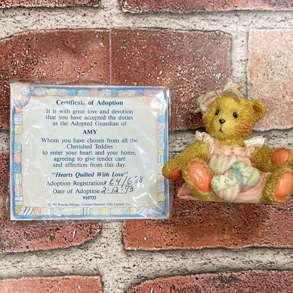 Cherished Teddies “Amy” Adorable Teddy Bear Figurine by Priscilla Hamill - Picture 3 of 4